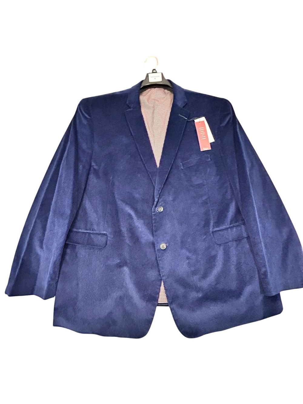 Saddlebred Heritage Corduroy Men’s Navy Royal Blue Blazer 56L NWT Cotton
